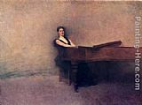 Piano Paintings - The Piano by Thomas Wilmer Dewing